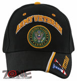 NEW! US ARMY VETERAN SIDE VETERAN FLAG BALL CAP HAT BLACK