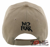 NO FEAR GOT FAITH SHADOW JESUS CHRISTIAN BALL CAP HAT TAN