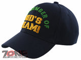 I'M A MEMBER OF GOD'S TEAM! JESUS CHRISTIAN BALL CAP HAT NAVY