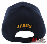 I'M A MEMBER OF GOD'S TEAM! JESUS CHRISTIAN BALL CAP HAT NAVY