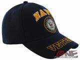 NEW! US NAVY USN ROUND VETERAN BALL CAP HAT NAVY