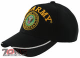 NEW! US ARMY SIDE LINE MESH BALL CAP HAT BLACK