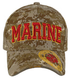 NEW! US MARINE CORPS BIG USMC BALL CAP HAT TAN ACU CAMO