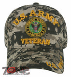 NEW! US ARMY STRONG VETERAN ROUND CAP HAT ACU CAMO