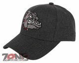 NEW! BULLDOG HEAD BASEBALL CAP HAT GRAY