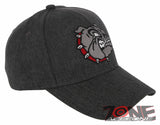 NEW! BULLDOG HEAD BASEBALL CAP HAT GRAY