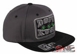 DOPE KUSH MARIJUANA WEED CANNABIS FLAT BILL SNAPBACK BASEBALL CAP HAT GRAY BLACK