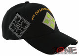 NEW! US ARMY 4TH INFANTRY DIVISION STEADFAST & LOYAL BALL CAP HAT BLACK